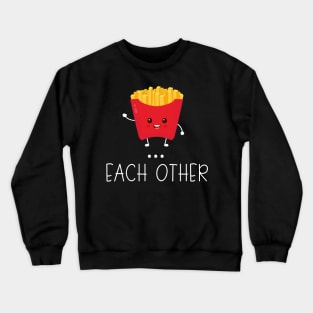 Made For Each Other Hamburger Fries Couple Matching Crewneck Sweatshirt